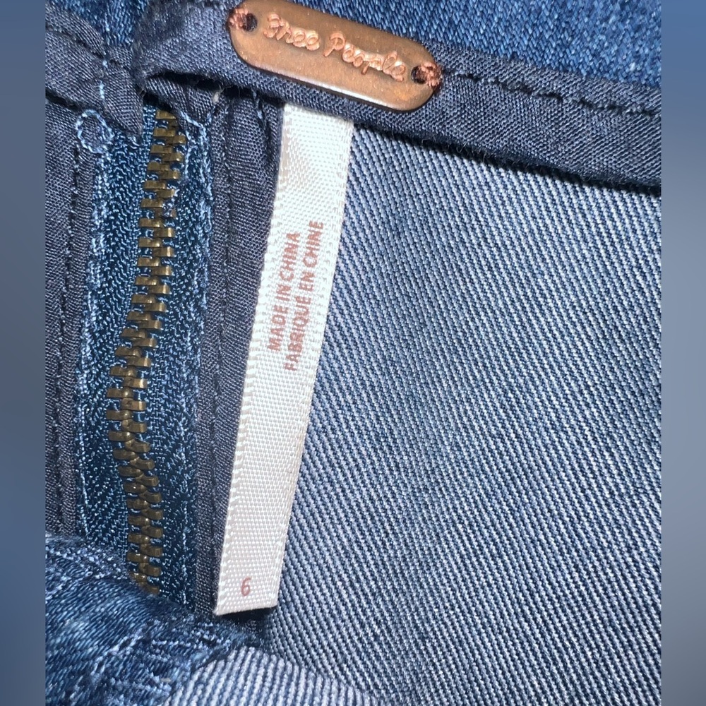 Free People Modern Femme Blue Denim Skirt - Picture 6 of 12